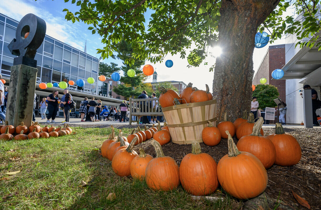 Wheaton College Arts Quad Party on a fall day